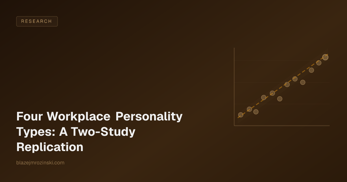 Four Workplace Personality Types: A Two-Study Replication