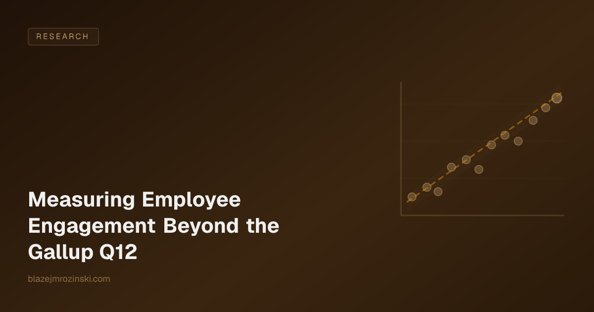 Measuring Employee Engagement Beyond the Gallup Q12