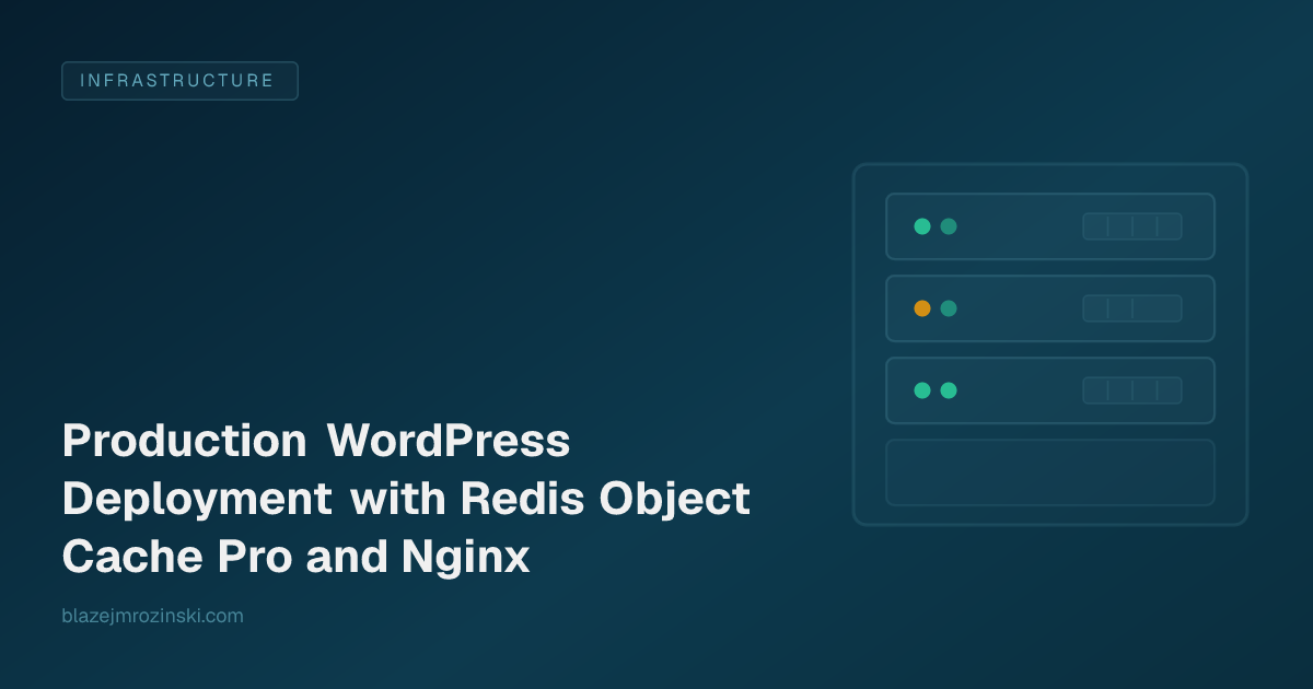 Production WordPress Deployment with Redis Object Cache Pro and Nginx