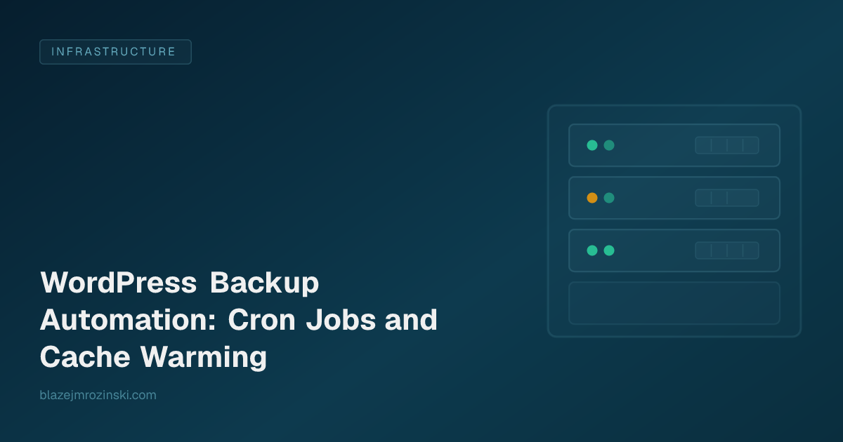 WordPress Backup Automation: Cron Jobs and Cache Warming